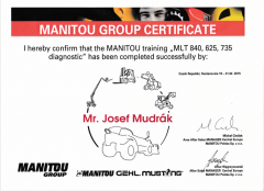 manitou certifikát