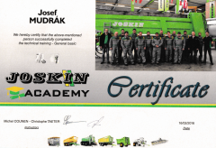 certifikát joskin