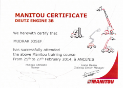 manitou certifikát