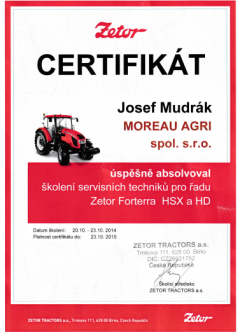 zetor certifikát