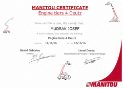 manitou certifikát